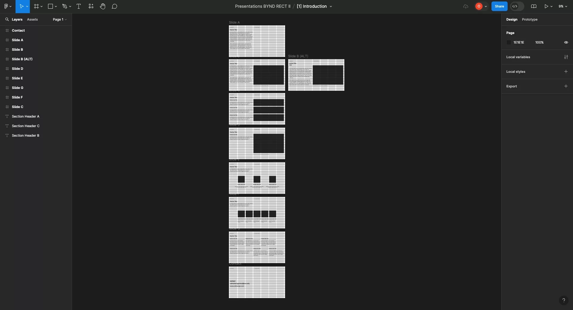 A screenshot of Figma showing a presentation.