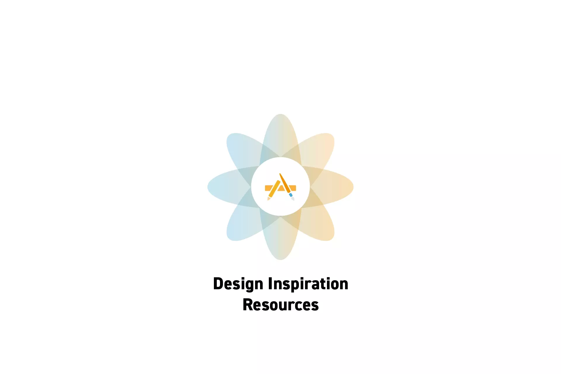 A flower that represents Digital Craft with the text "Design Inspiration Resources" beneath it.