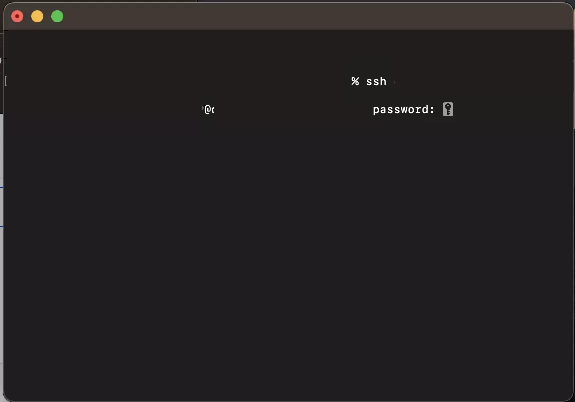 A screenshot of Terminal showing how it prompts you to type in your password.