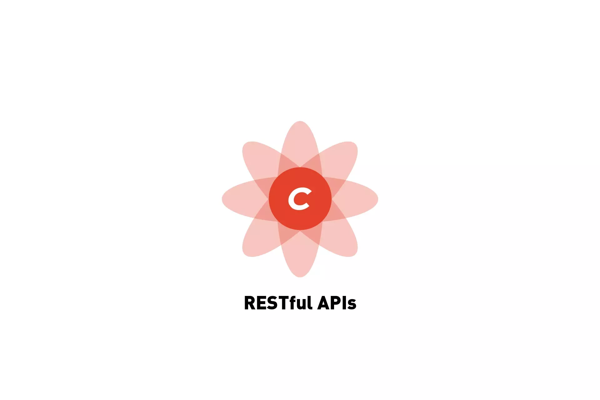 A flower that represents Craft CMS. Beneath it sits the text "RESTful APIs."