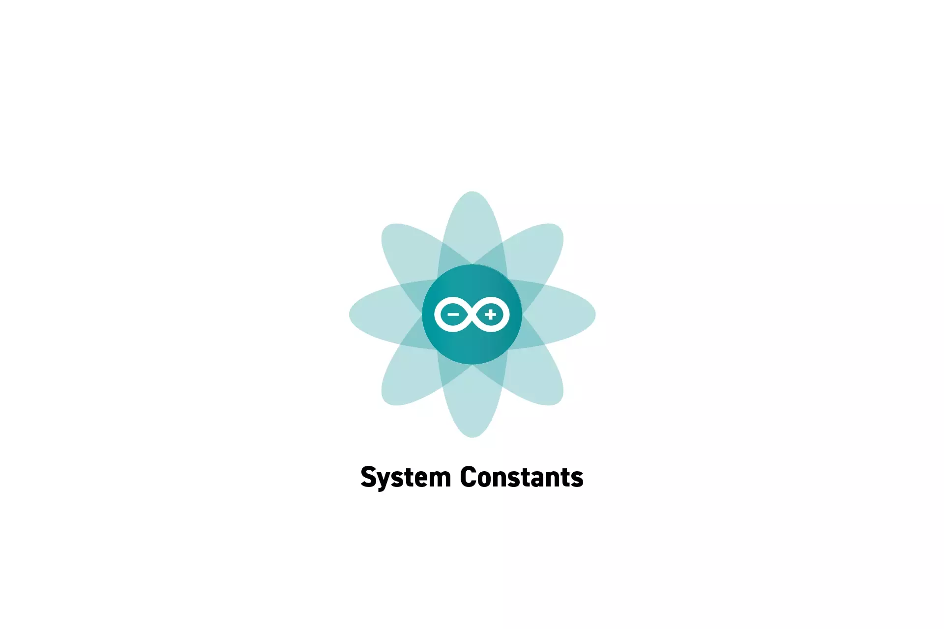 A flower that represents Arduino with the text "System Constants" beneath it.