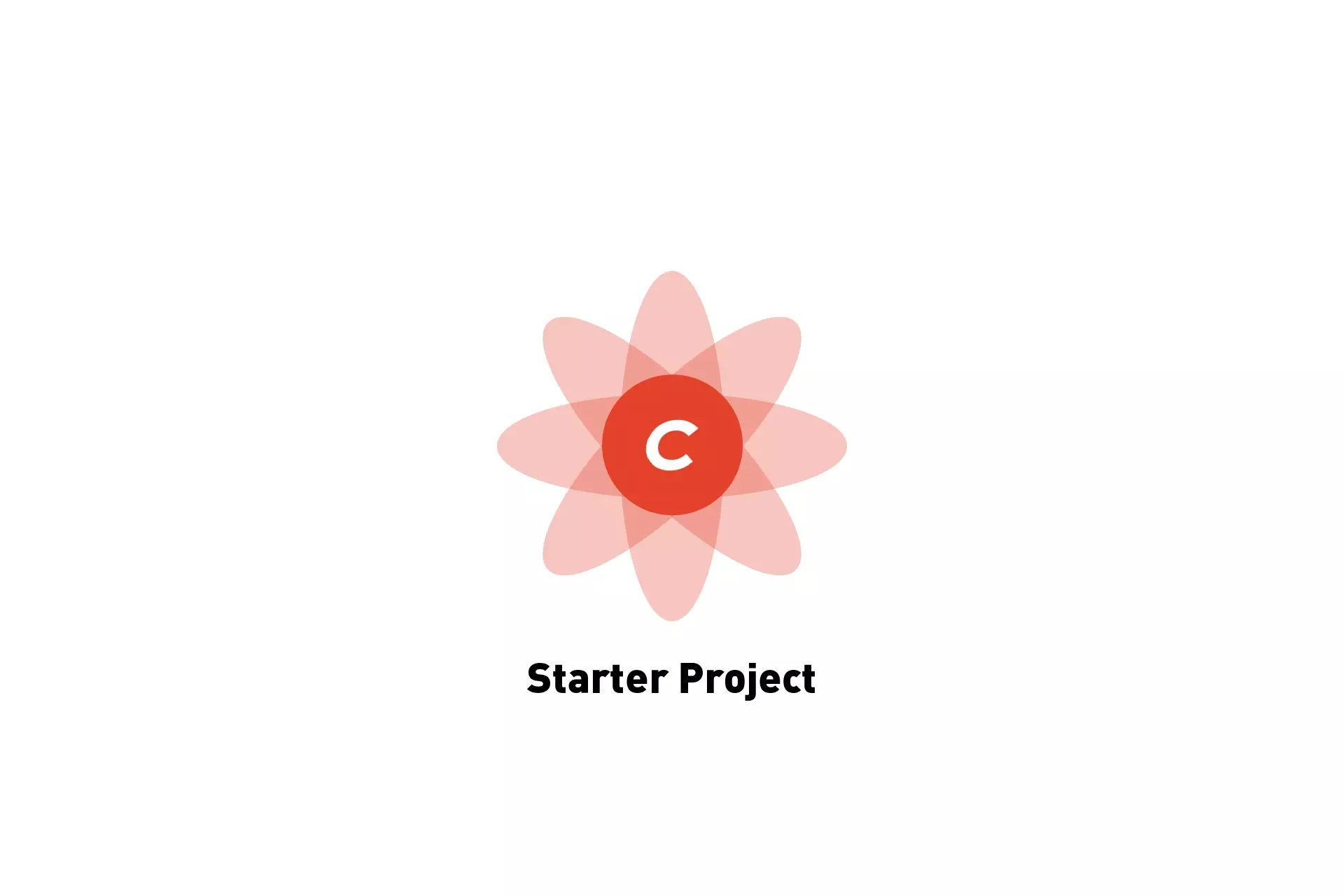 A flower that represents Craft CMS. Beneath it sits the text "Starter Project."