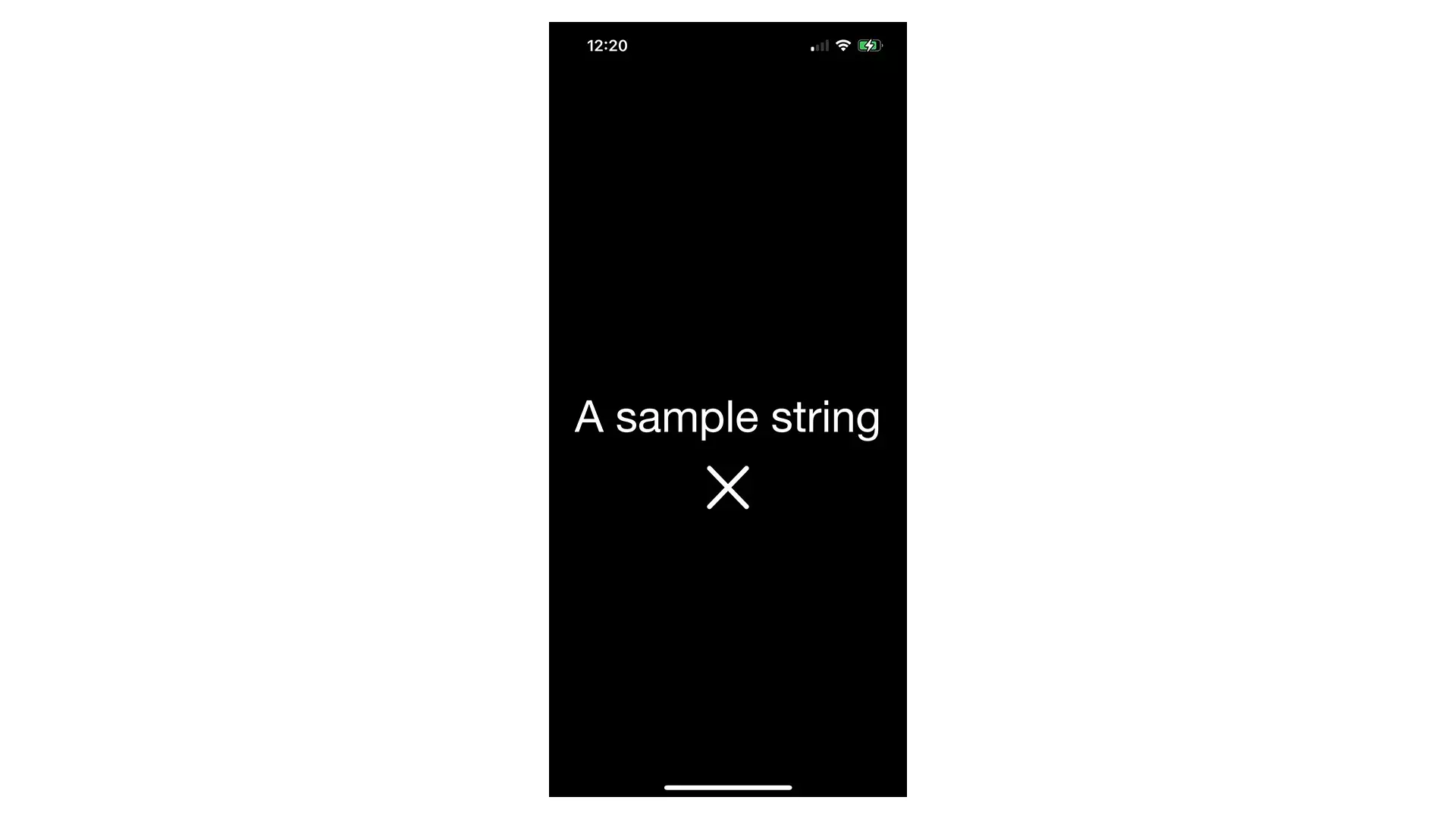 An image that shows a screenshot of an iPhone using an "xmark" SF Symbol.