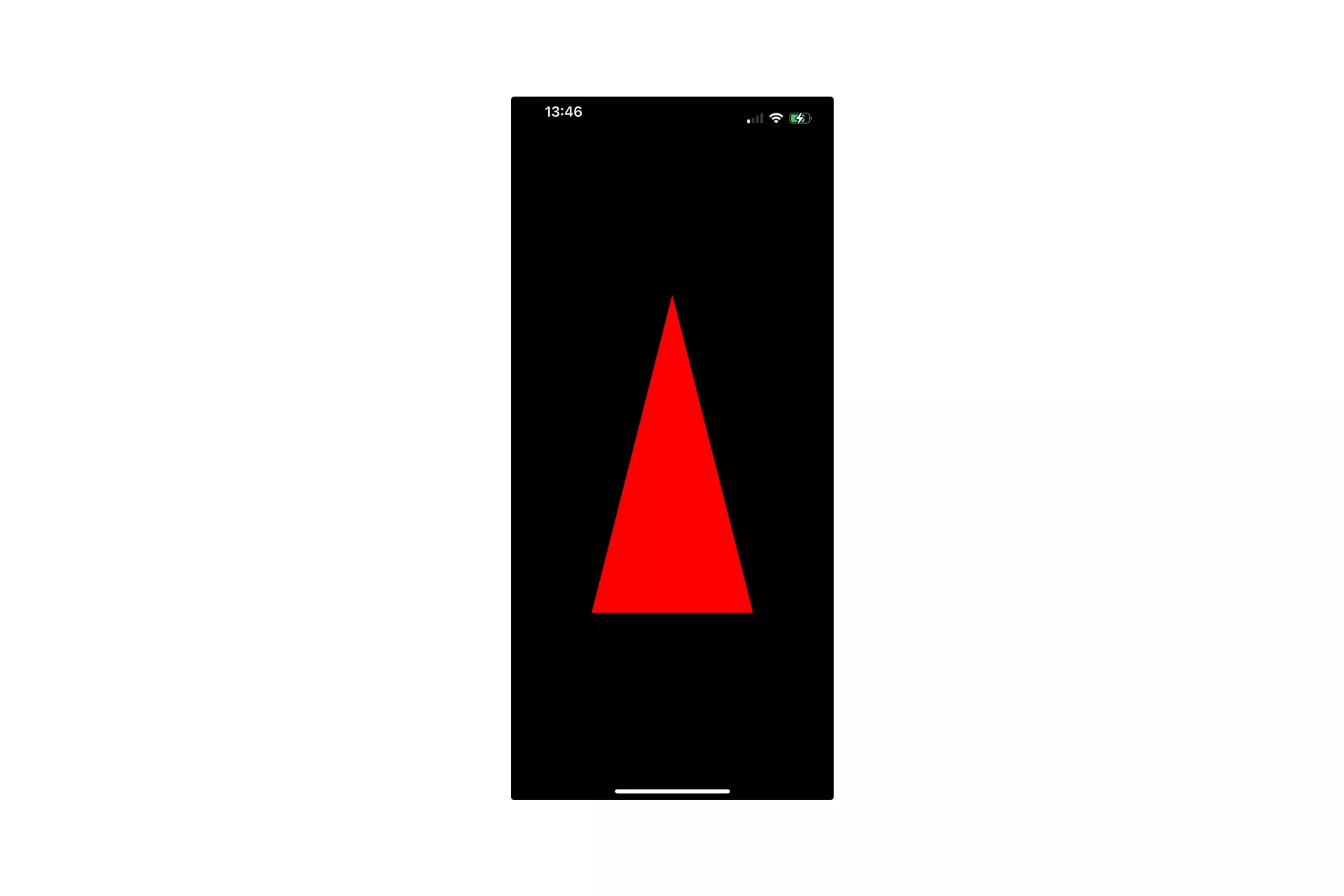 red triangle outline