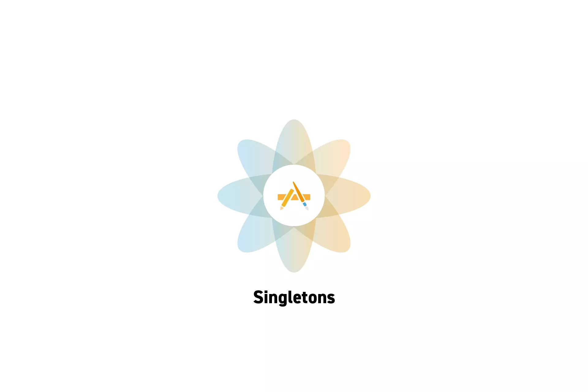 A flower that represents Digital Craft with the word "Singletons" beneath it.