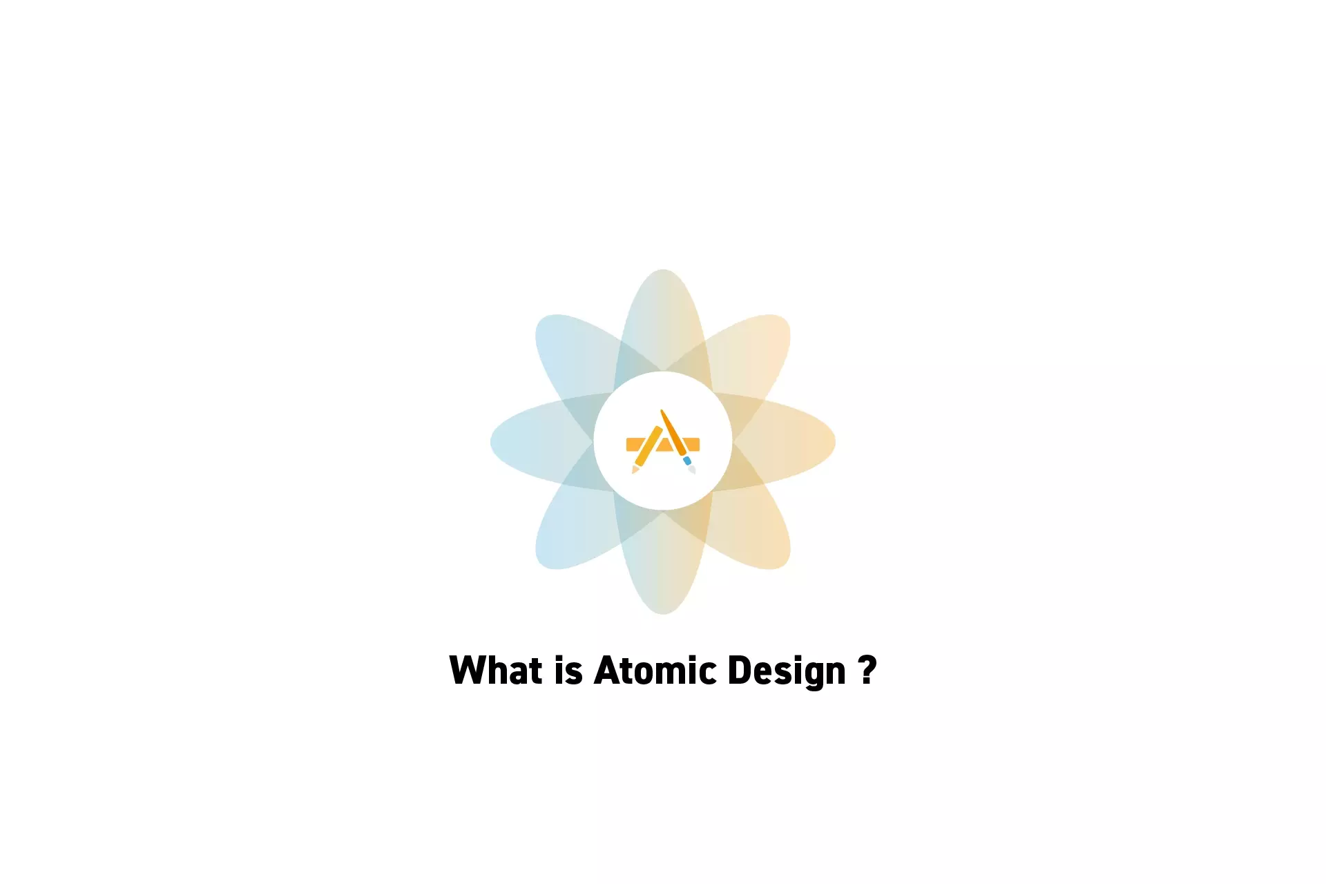 A flower that represents Digital Craft with the text "What is Atomic Design ?" beneath it.