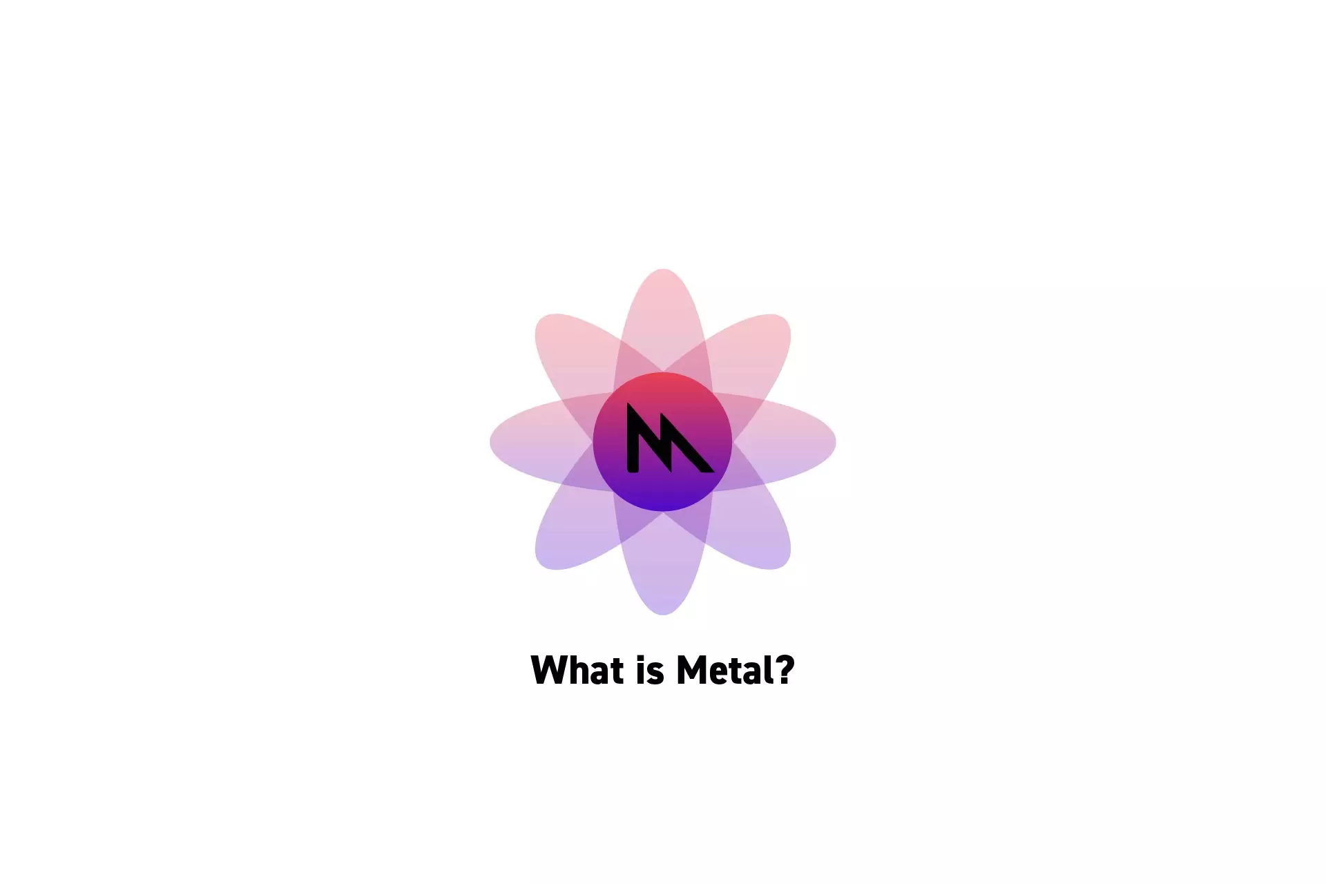 A flower that represents Metal with the text "What is Metal?" beneath it.