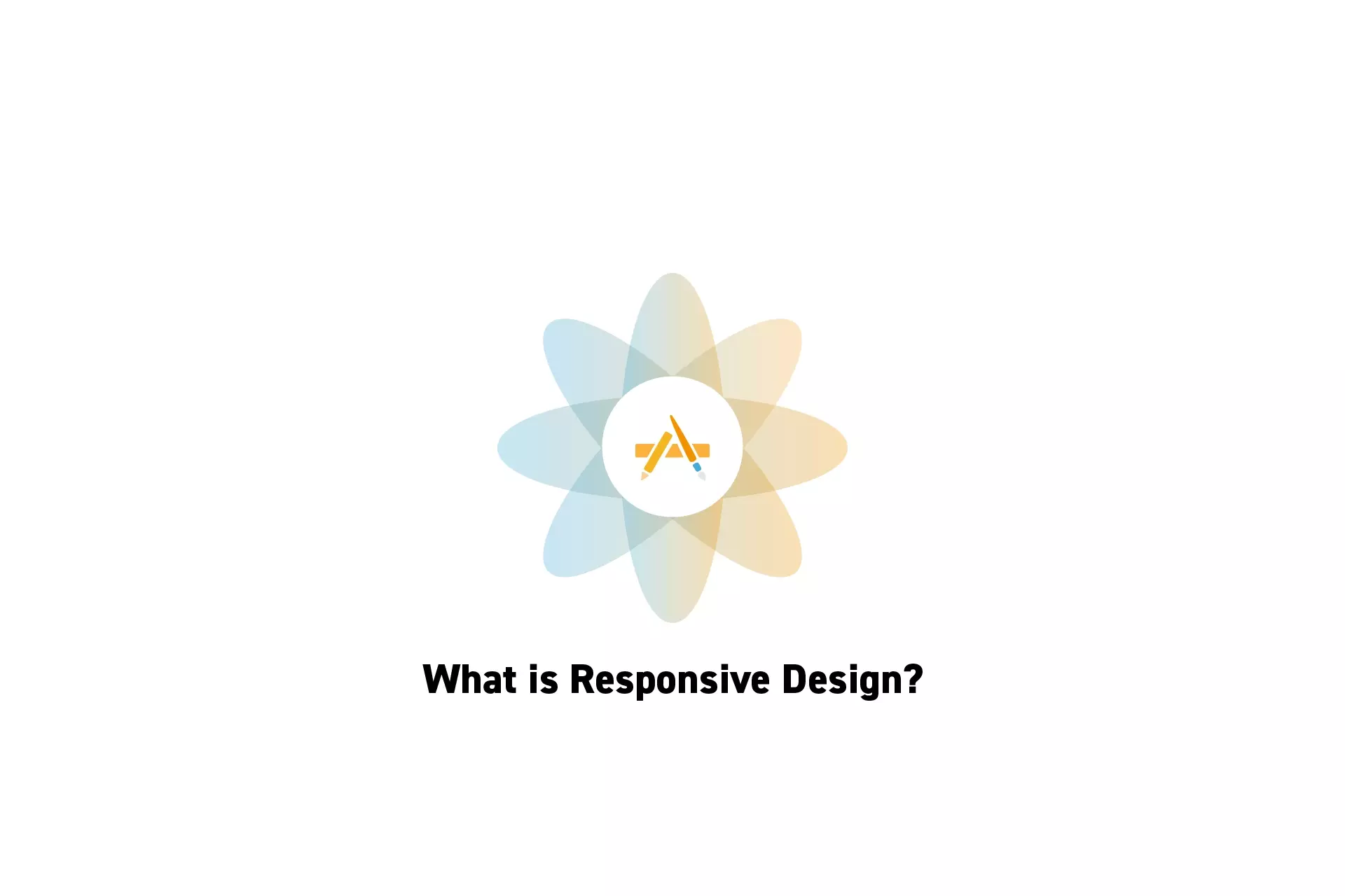 A flower that represents Digital Craft with the text "What is Responsive Design ?" beneath it.