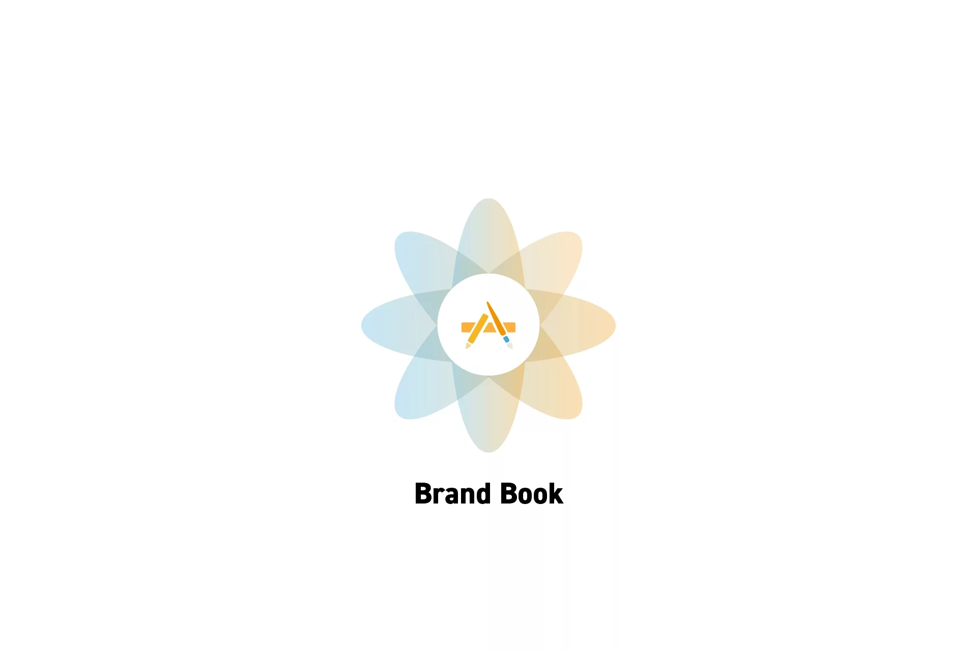 A flower that represents Craft with the text "Brand Book" beneath it.