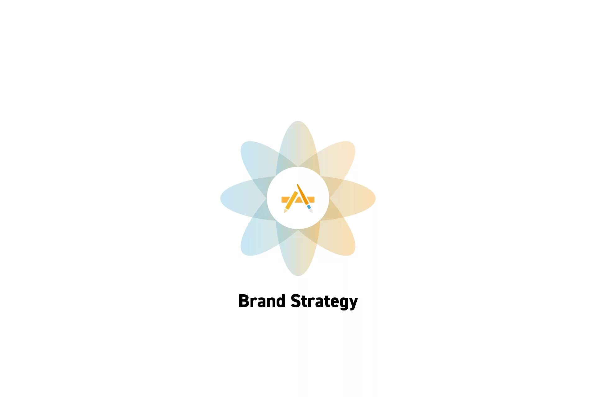 A flower that represents Craft with the text "Brand Strategy" beneath it.