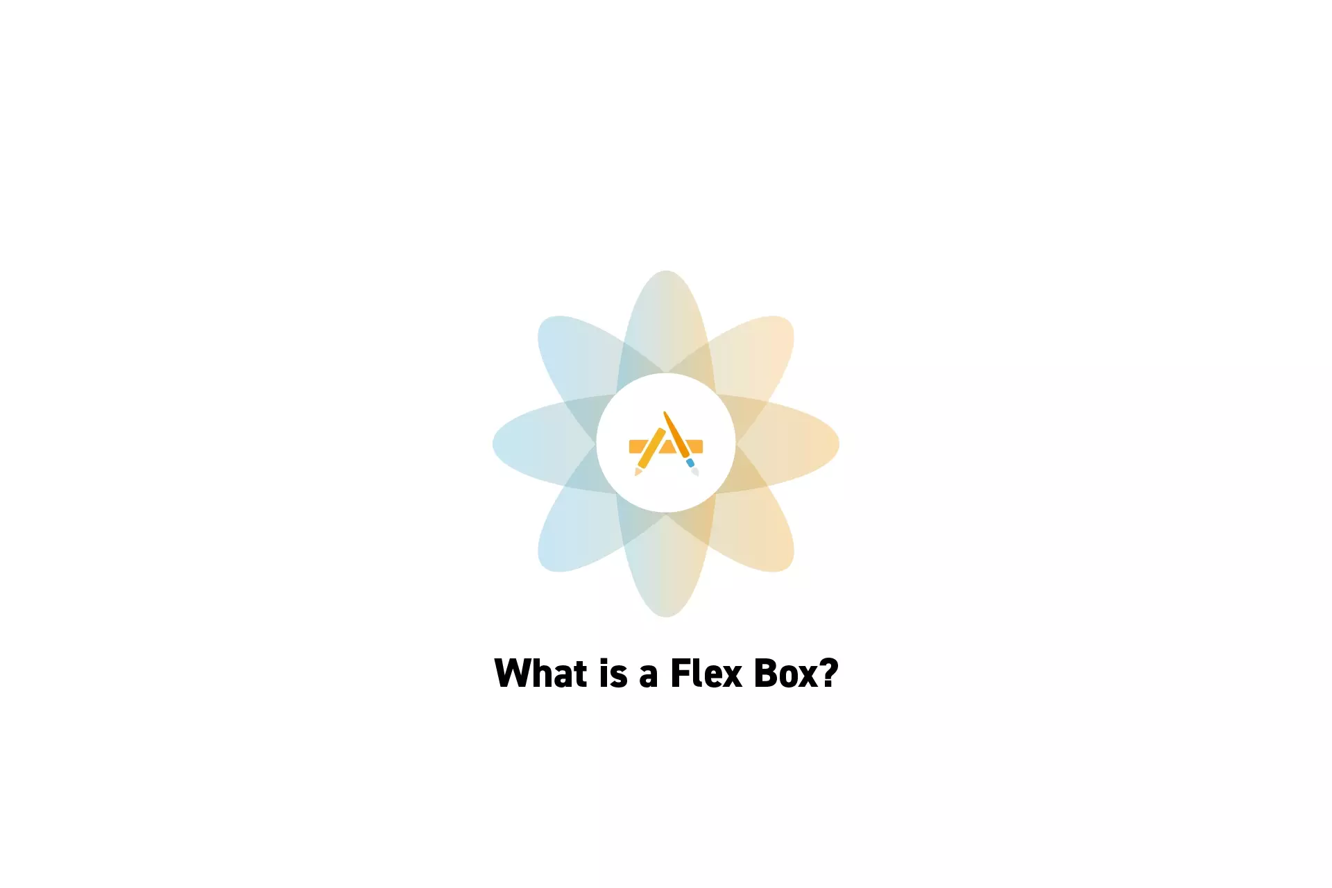 A flower that represents Digital Craft with the text "What is a Flex Box?" beneath it.