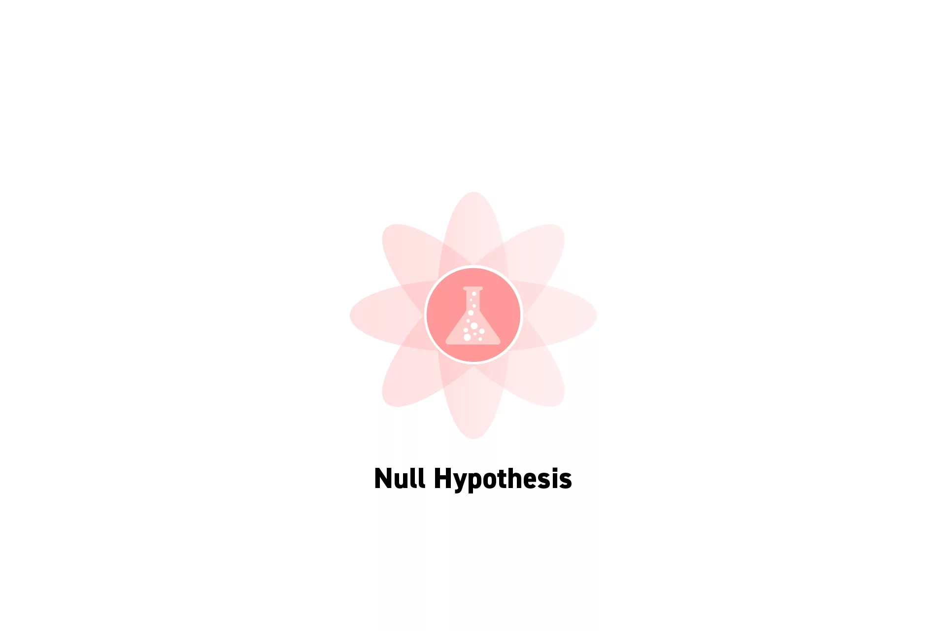 A flower that represents Strategy with the text “Null Hypothesis” beneath it.