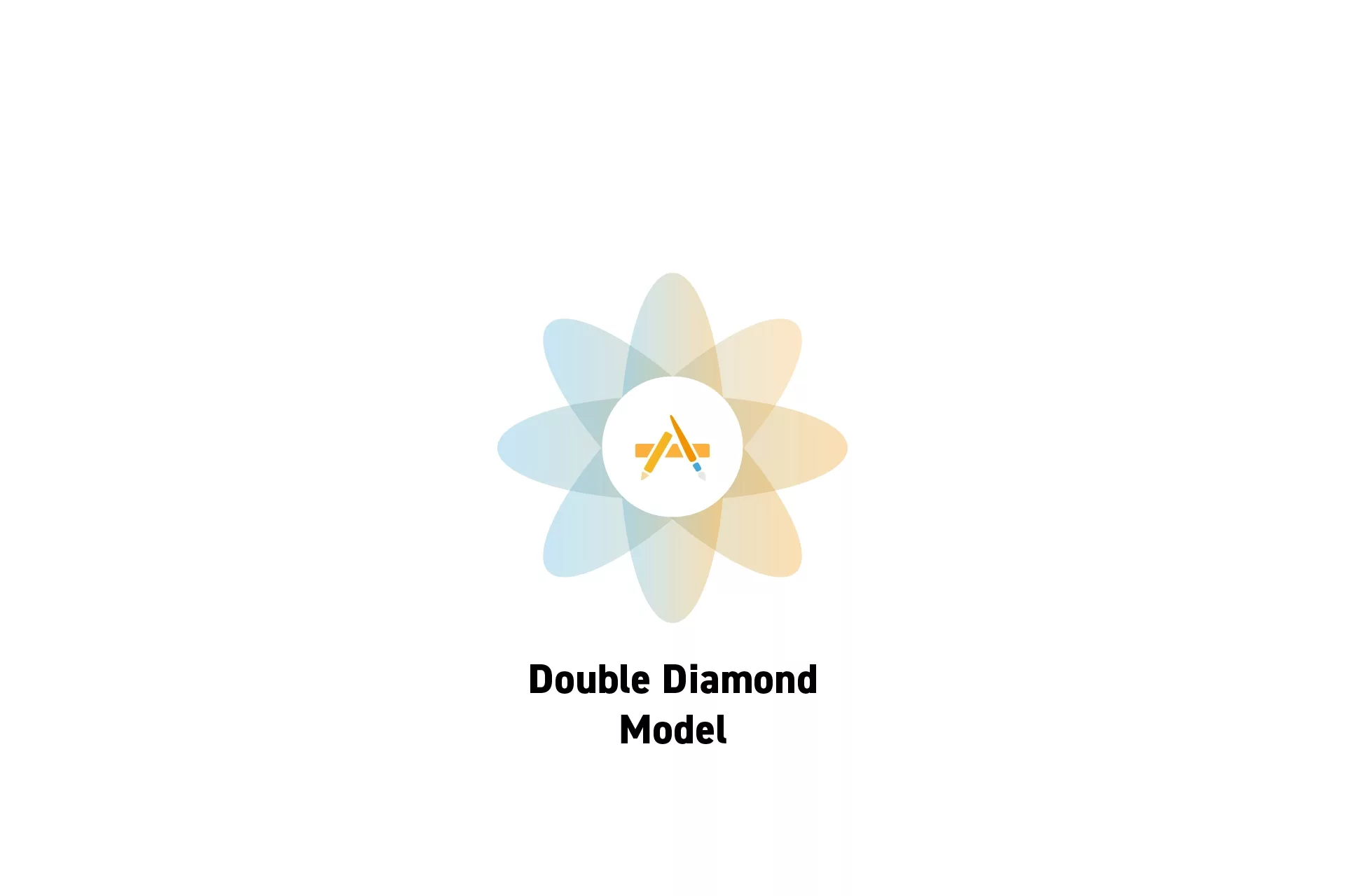 A flower that represents Digital Craft with the text "Double Diamond Model" beneath it.